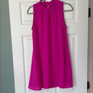 Glam Hot Pink Sleeveless Dress S